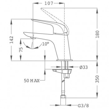 GRIFO LAVABO ITACA S CROMO