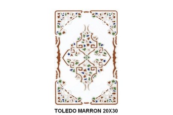 AZULEJO SEVILLANO TOLEDO MARRON 20X30