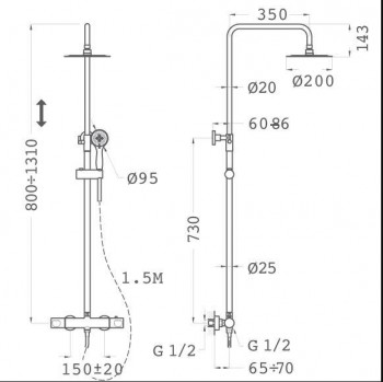 COLUMNA TERMOSTICA MANACOR REDONDA