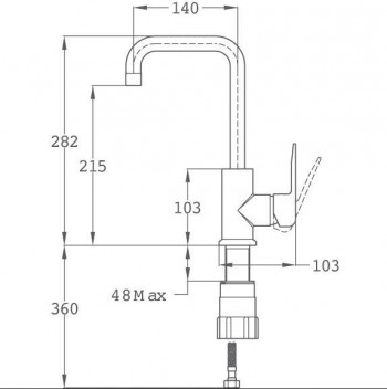 GRIFO LAVABO CAÑO ALTO INCA