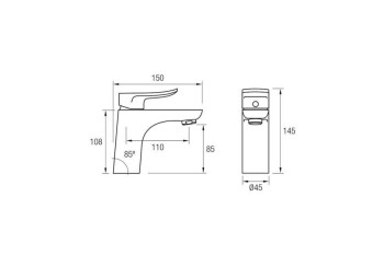 GRIFO LAVABO SAYRO CROMO