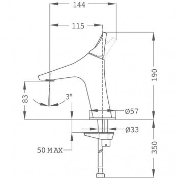 GRIFO LAVABO SENSE M CROMO