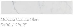 SERIE CARRARA  15X40 - 7,5X15 - 7,5X30