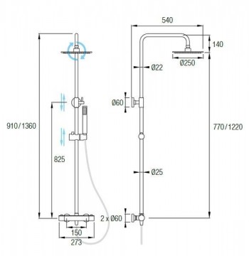 COLUMNA TERMOSTATICA IRIS